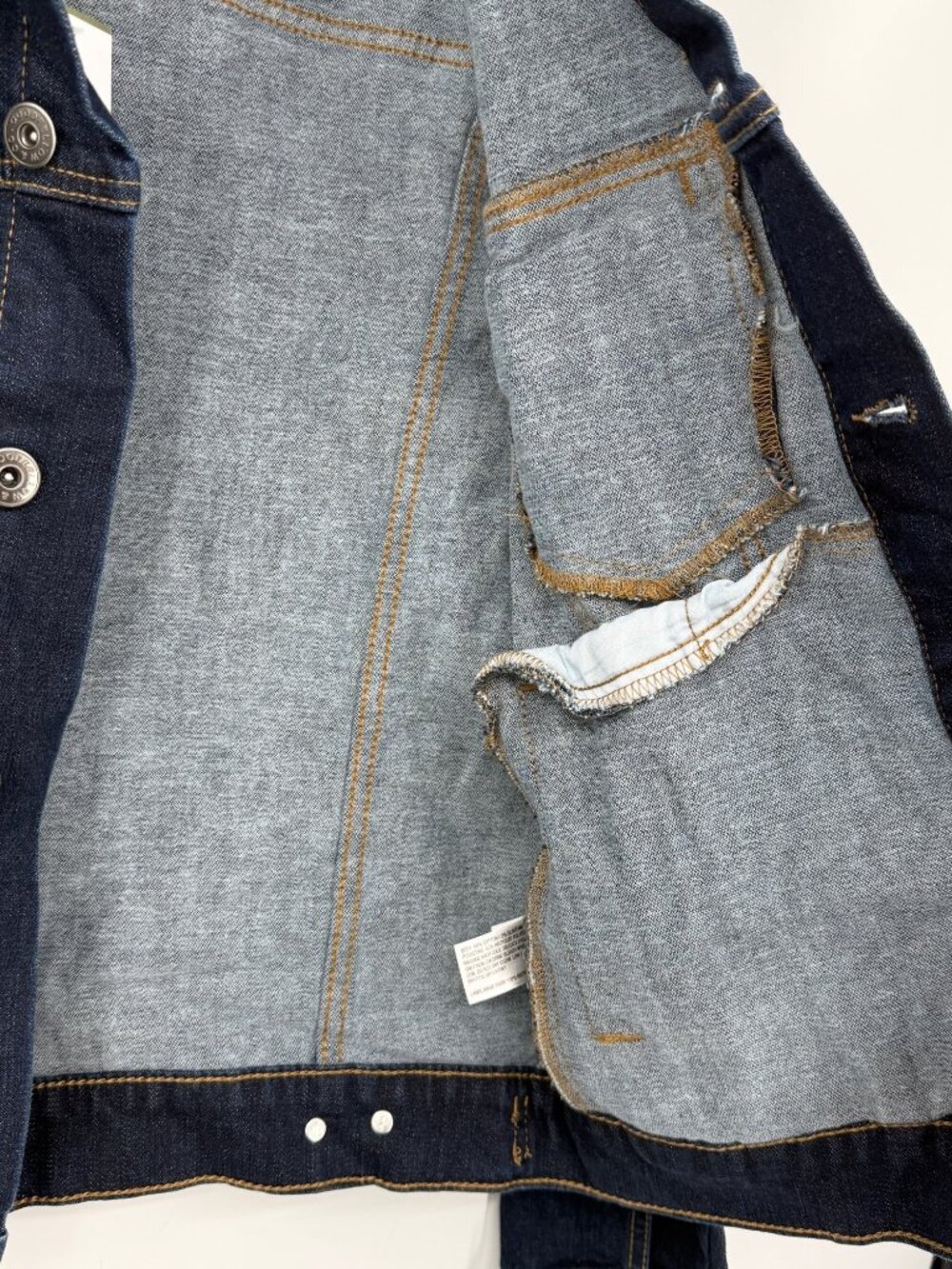 Goodfellow Co Womens Small Dark Wash Denim Jacket Cotton Blend New with tags - Picture 10 of 10